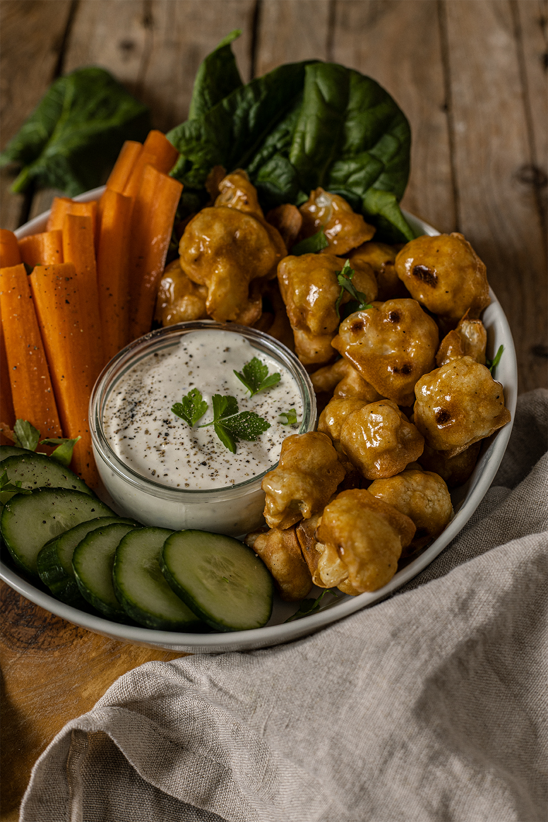 Buffalo wings aus Blumenkohl rezept