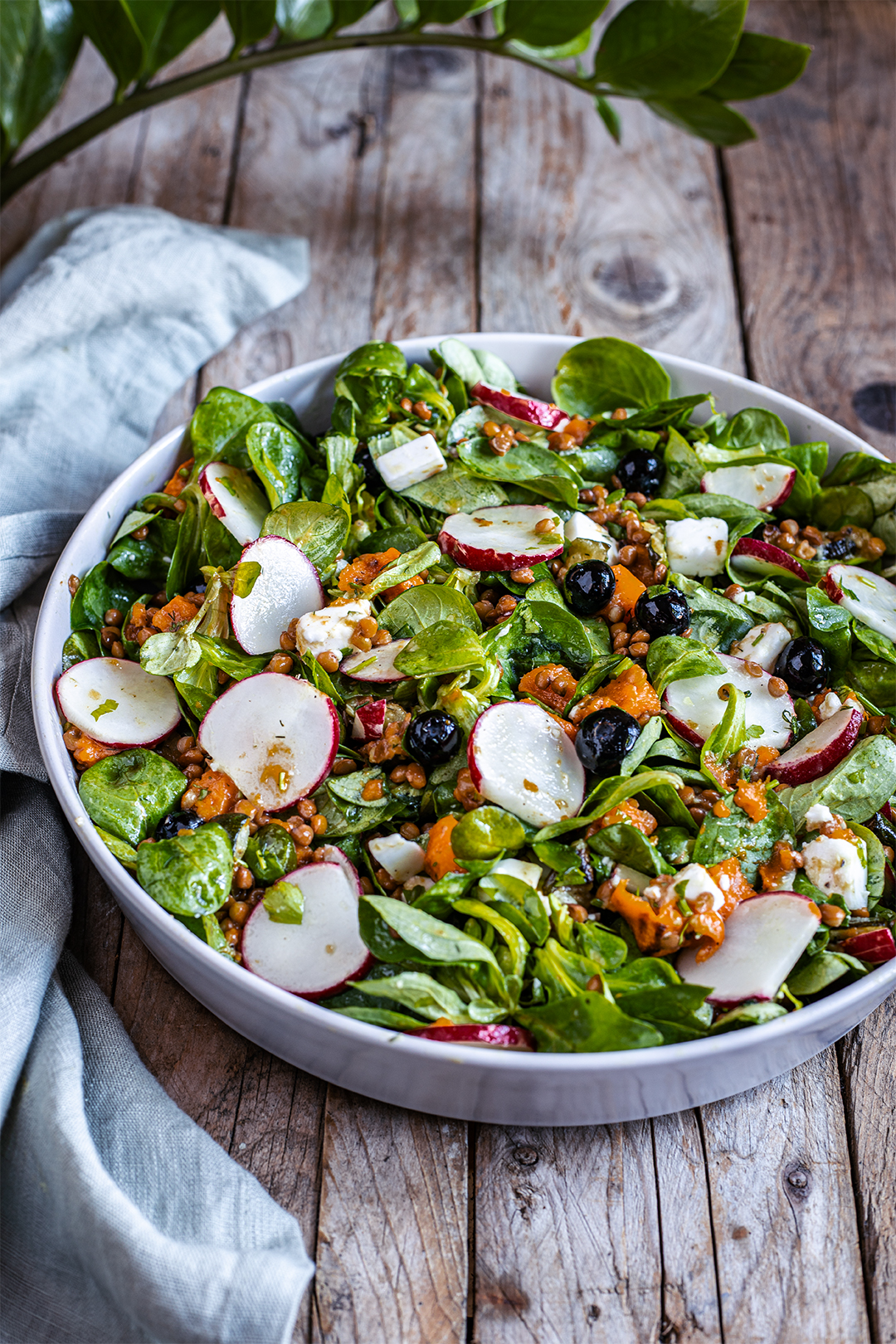 Feldsalat mit Süßkartoffeln Rezept