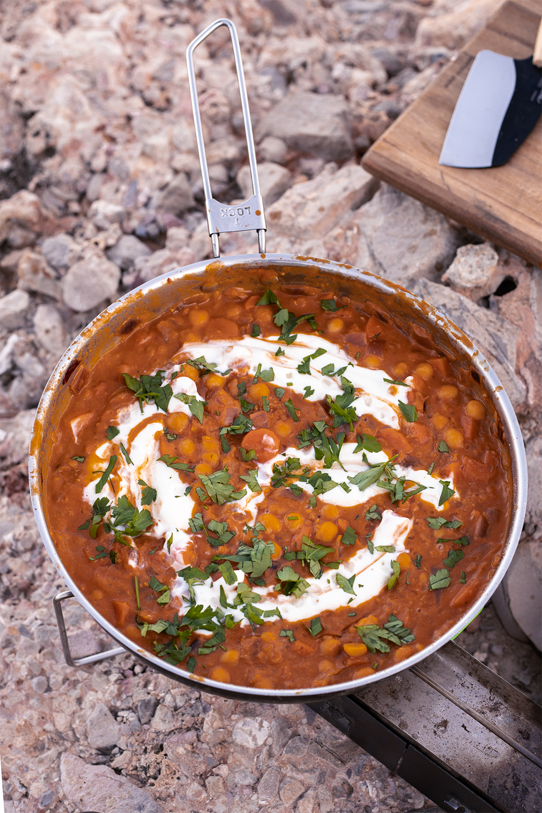 Eisenreiche vegane Rezepte: Möhren Linsen Pfanne mit roten Linsen und Kichererbsen
