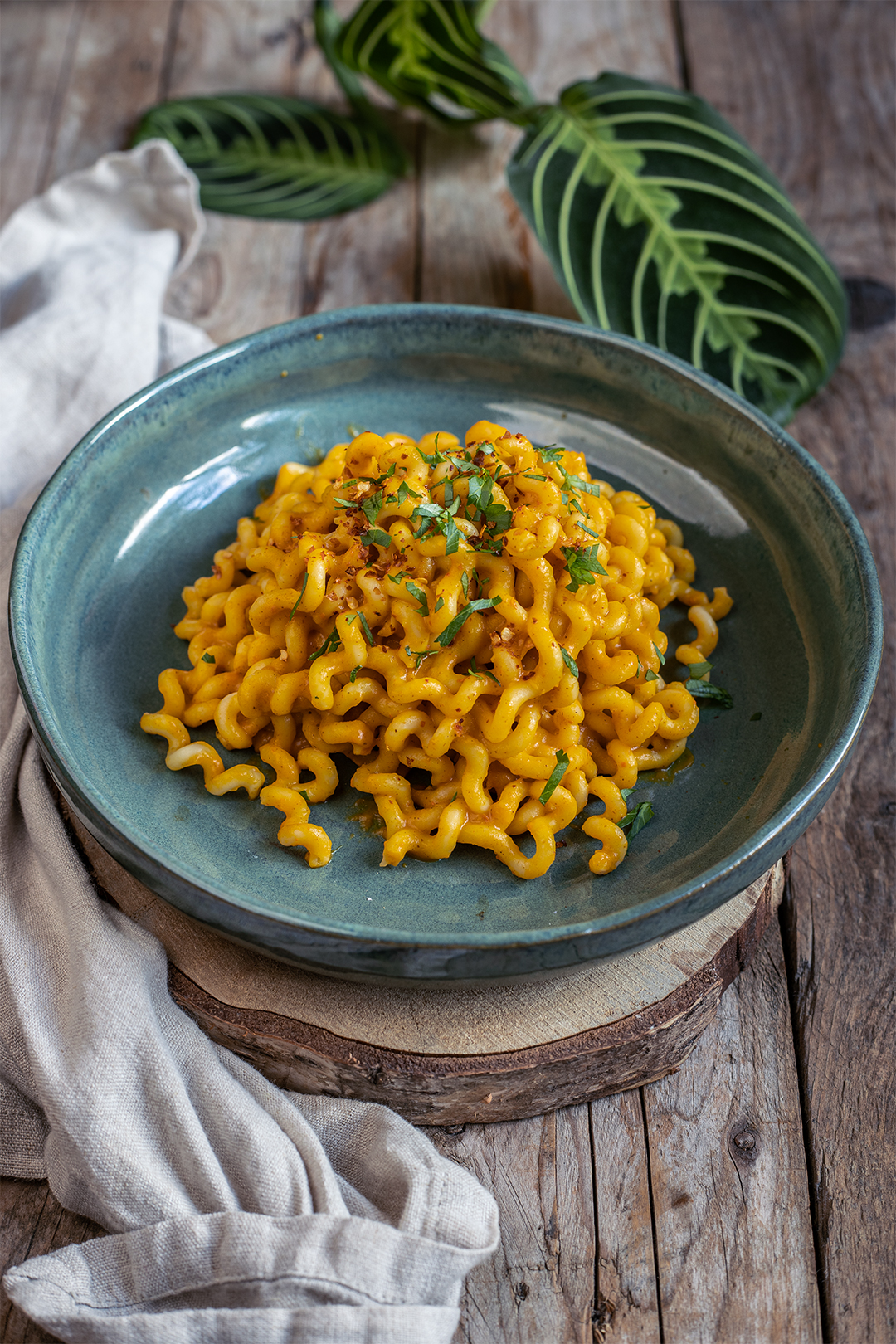 Kürbis-Curry-Pasta