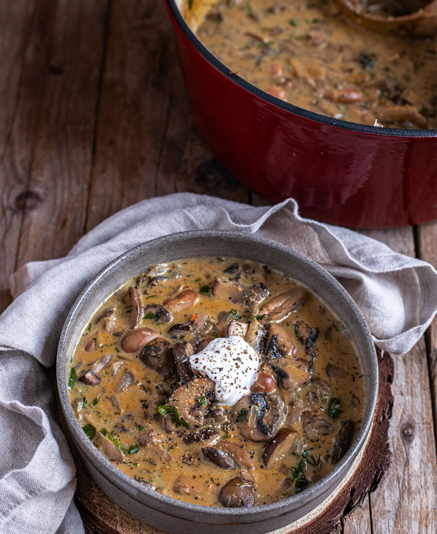Pilzsuppe vegan